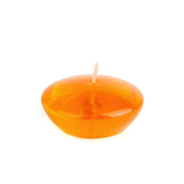 Jeco CFZ-105 3 in. Clear Gel Floating Candles, Orange - 6 Piece per Box
