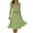 Green, variant on Aofany Women Casual Dress Summer Dress V Neck Solid Color Polka Dot Print Dress Short Sleeve Lace Up Tie Dress