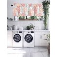 thumbnail image 4 of Red Orange Coral Pattern Kitchen Valances for Windows Tropical Ocean Summer Valance Curtains&nbsp; for Kitchen /Living Room/Bedroom/ Bathroom Decor, 54"x18 " ,Rod Pocket 1 Panel,, 4 of 7