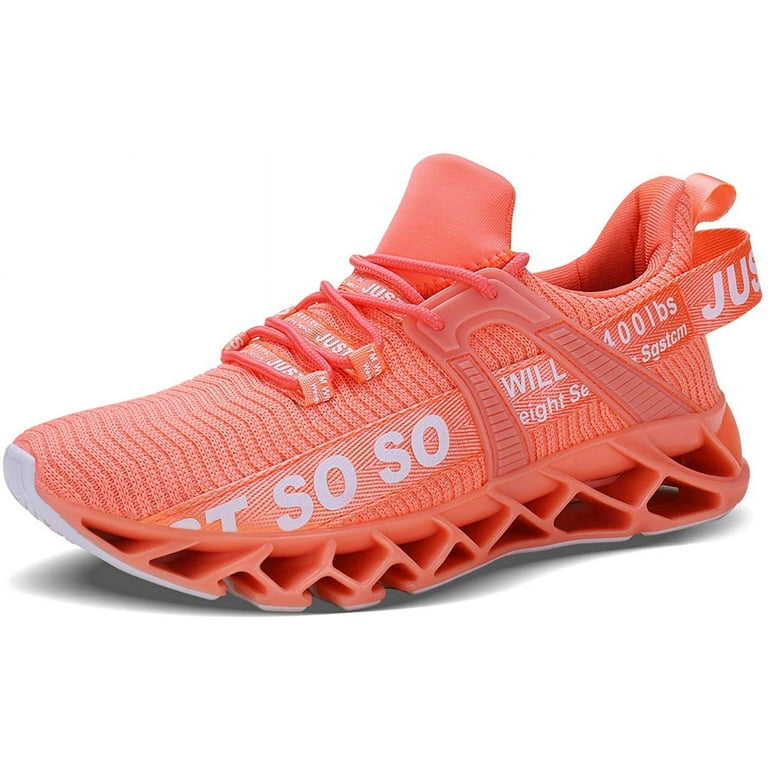 UMYOGO Just so so Women Walking Shoes Breathable Running Sneakers Orange Pink Size 8 Walmart