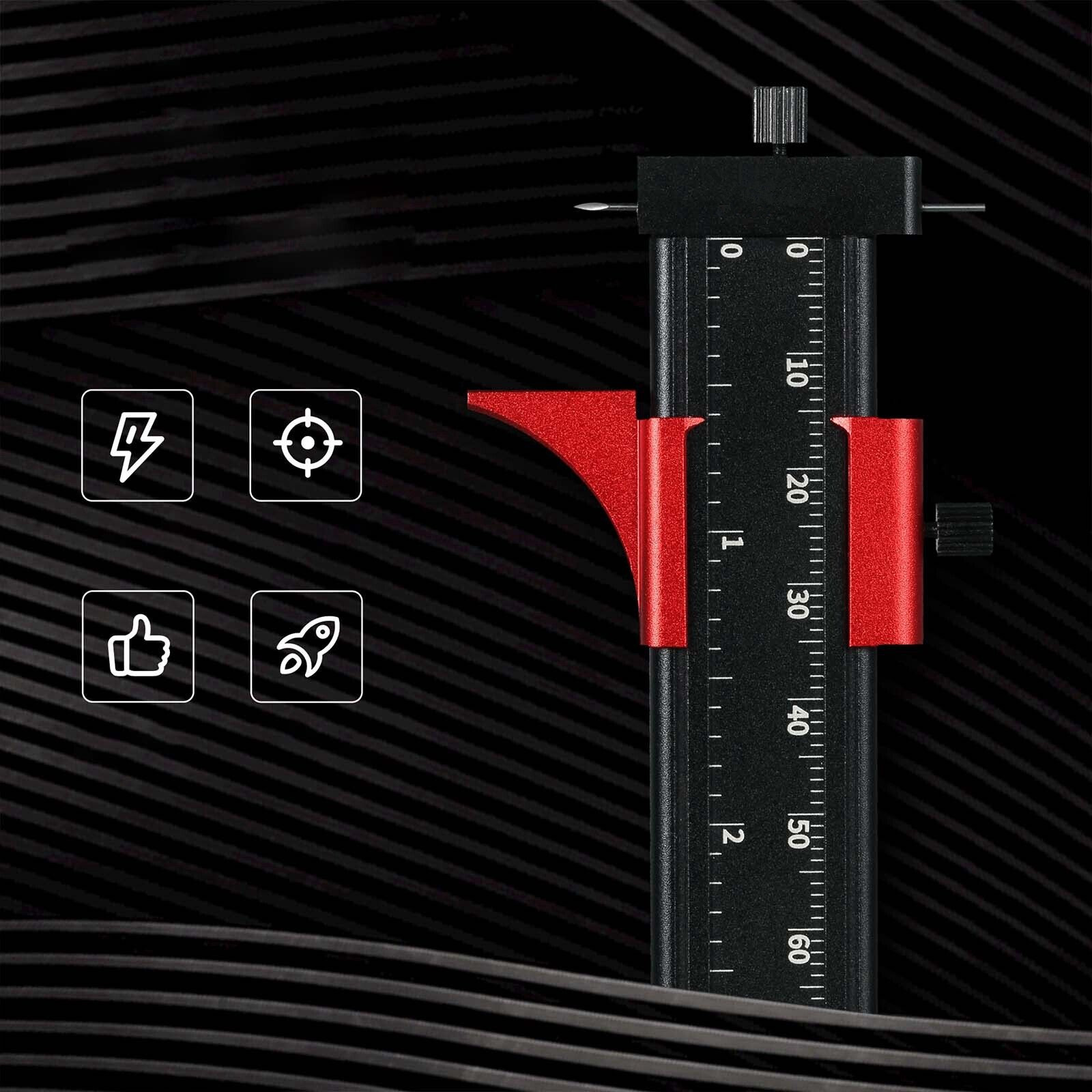 JIAHAOO Aluminum Alloy Parallel Scribing Craft Ruler for DSPIAE Accurate Measurement, 80mm Engraving Line