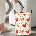 thumbnail image 4 of Lsque Flower Chicken pattern Laundry Hamper Basket, Tall Woven Rope Hamper Basket for Clothes, Lightweight Storage Basket, Collapsible Waterproof-Medium, 4 of 8