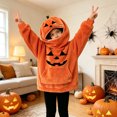thumbnail image 6 of Grblisyd Pumpkin Hoodies for Girls Boys Long Sleeve Cute Fall Fleece Funny Halloween Thanksgiving Hoodies Costumes, 6 of 7