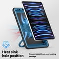 thumbnail image 5 of FJLBDE Case for iPad Air 5th Generation/iPad Air 4th Generation 10.9 inch with 360 Rotating Stand, Shoulder Strap, Heavy Duty Shockproof Cover, Navy Blue, 5 of 7