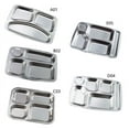 thumbnail image 4 of Lightweight 304Stainless Steel Plate Rectangular Divided Plate Dinner Tray C03, 4 of 6