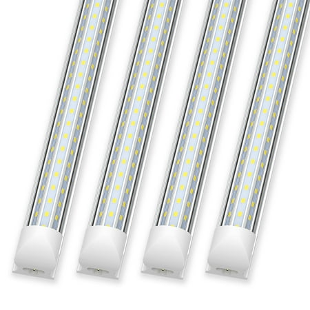 

D Shape T8 8ft LED Shop Light Fixture Linkable 120W 5000K Daylight 8-Pack
