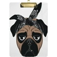 thumbnail image 1 of FMSHPON Funny Dog Pug Clipboard Hardboard Wood Nursing Clip Board and Pull for Standard A4 Letter 13x9 inches, 1 of 8