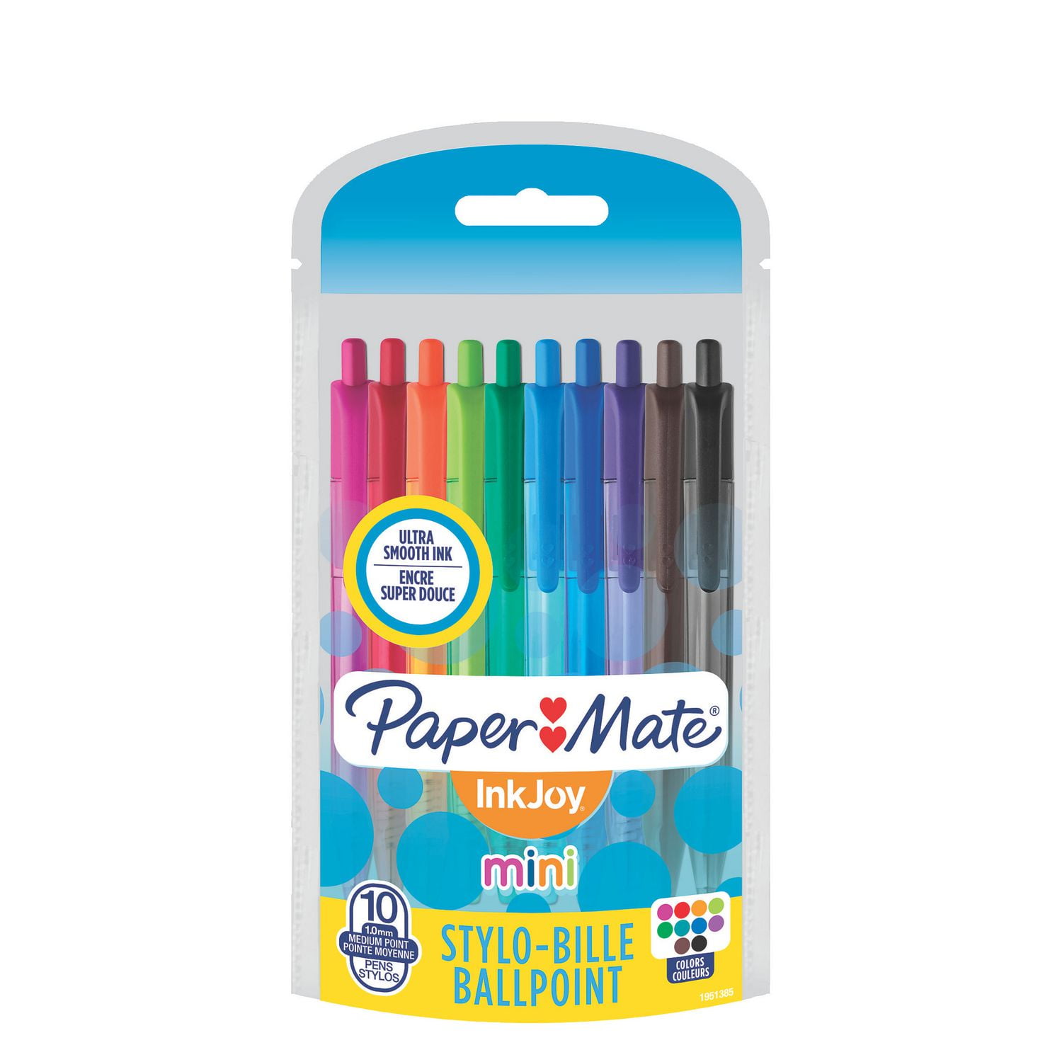 Paper Mate InkJoy, Mini Retractable Medium Point Assorted Ballpoint Pens