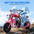 thumbnail image 5 of 39cc Gas Power Mini Bike, 20MPH 4 Stroke Dirt Bike for Teens, Heavy Duty Gas Mini Bike with Wide Air Tires, Rear Disc Brake, Max 160LBS Load Mini Gas Dirt Bike,Pink, 5 of 7