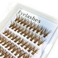 thumbnail image 6 of Colored Curly Eyelash Clusters Natural Wispy Mixed Length Soft False Lashes Blue Multicolor Pack, 6 of 8