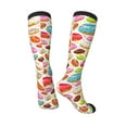 thumbnail image 4 of Easygdp Color Donut Soccer Socks Sport Knee High Socks Calf Compression Athletic Socks for Men and Women, 4 of 9