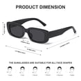 thumbnail image 4 of Gafas de Sol JASPIN Y2K Rectangulares UV400 para Mujeres y Hombres, 4 of 6