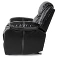 thumbnail image 4 of Lexicon Bastrop Traditional Faux Leather Gel Glider Reclining Chair in Black, 4 of 7