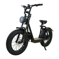 Electric Scooter for Adult 20-inch Fat Tire  E-scooter for City and Mountain Use Black