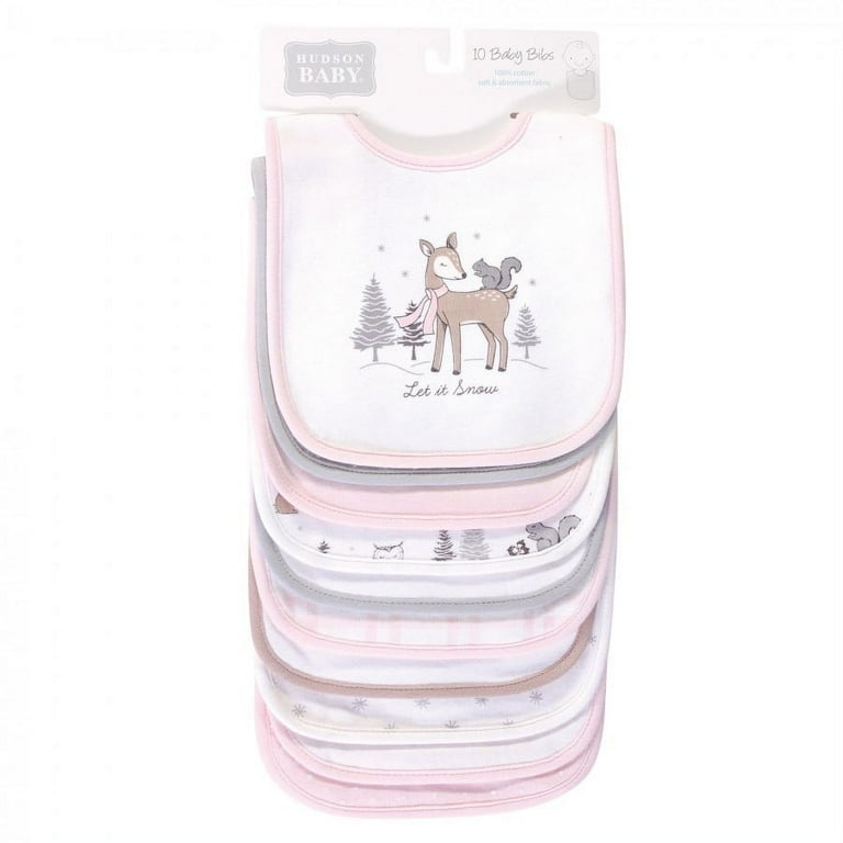 50% OFF 以上 - レディース福袋 Infant Baby Hudson Girl One Forest, Winter 10pk, Bibs Cotton ベビー