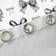 thumbnail image 4 of jejeloiu Cartoon Bow Ribbon Black Out Curtains,Gray Kawaii Bowknot Curtains Pack of 2 (42x63 Each) For Girl, 4 of 6