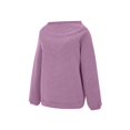 thumbnail image 3 of Women's Oversized Cowl Neck Sweatshirt, Long Sleeve Loose Fit Pullover Top with Soft Comfort Fabric for Commute Wear, Daily Casual Outfits and Four Season Comfort Light Violet S, 3 of 5