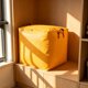 thumbnail image 4 of Grandes bolsas de almacenamiento para mudanzas, edredones, ropa, ropa de cama, impermeables, asas reforzadas, plegables, 54x47x30 cm, amarillo., 4 of 7