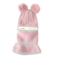 thumbnail image 4 of Diufon Toddler Kids Winter Hat Scarf Set Knitted Soft Hooded Scarves Unisex Baby Cute Windproof Warm Cap 2 in 1, 4 of 5
