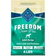 Blue Buffalo Freedom Lamb Dry Dog Food for Adult Dogs, Grain-Free, 4 lb. Bag