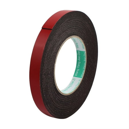 15mm x 1mm Single Sided Self Adhesive Shockproof Sponge Foam Tape 10M Length Red