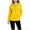Yellow, variant on Otntypg Fashion Women Hoodie Sweater Tops Lightweight Casual Fall Spring Long Sleeve Ribbed Knit Drawstring Button V Neck Hooded Pullover Sweatshirts with Pockets Light Blue XXL