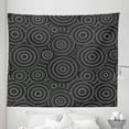 thumbnail image 1 of Black and White Tapestry, Concentric Dotted Circles Inspired from Australian Aborginial Art, Fabric Wall Hanging Decor for Bedroom Living Room Dorm, 5 Sizes, Grey Black White, by Ambesonne, 1 of 1