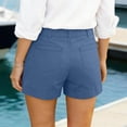 thumbnail image 6 of hoksml Classic Chino Shorts for Women - Mid Rise, Button Closure with Multi-Pockets, 6 of 8
