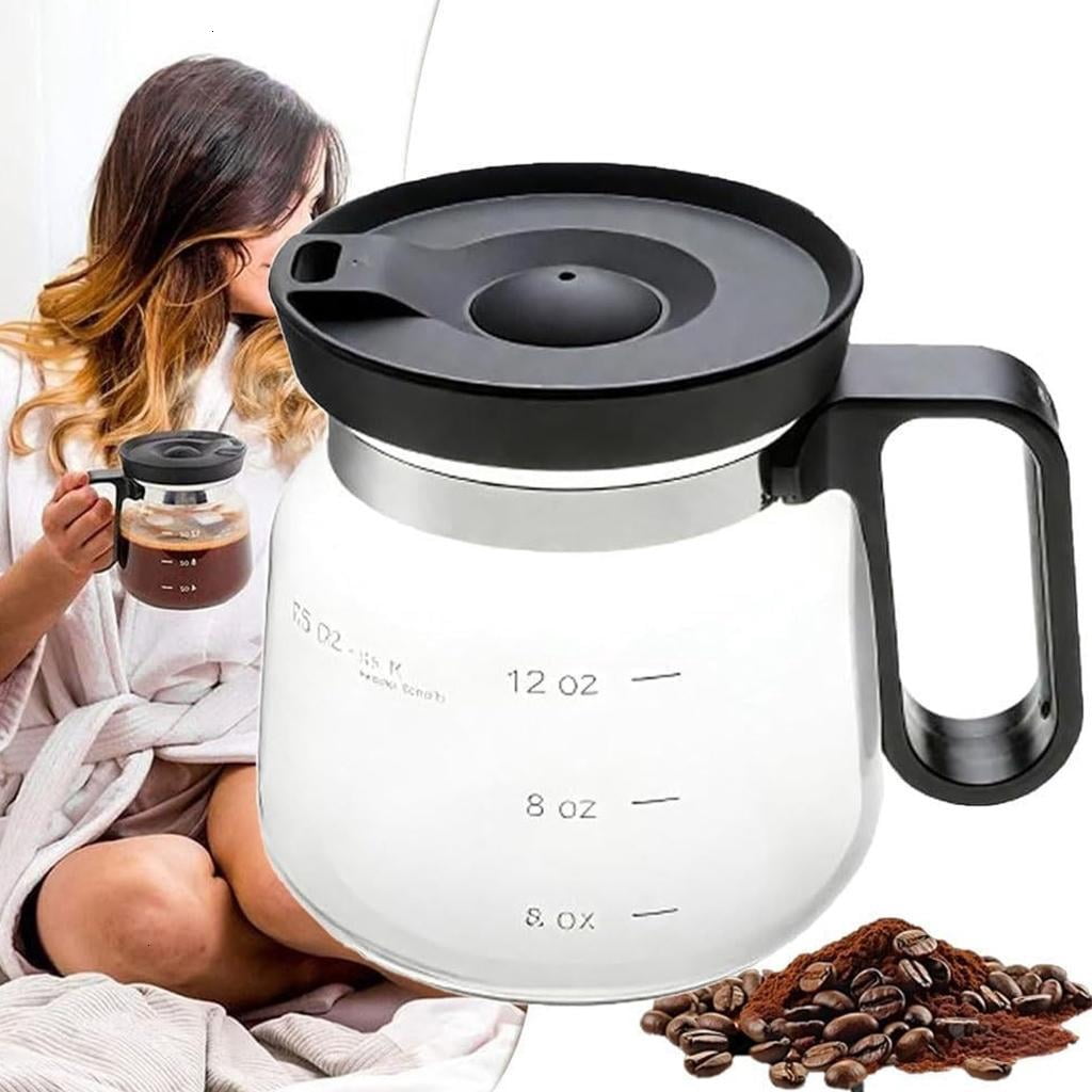 16Ounce Glass Coffee Cup With Secure Cover And Nonslip Grips Ideal For Teas Juices Or Espressos Drink