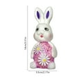 thumbnail image 3 of weibbin Easter Decorations Bunny Figurine Holiday Tabletop Decor Purple Foam Cute Animal Sculpture for Home Party Gift 5.51in, 3 of 6