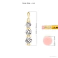 thumbnail image 3 of ANGARA Natural 3 Stone Diamond Journey Pendant in 14K Yellow Gold for Women (Size-4.4mm| Color-I-J| Clarity-I1-I2) | April Birthstone, Anniversary, Jewelry Gift for Women | Natural Diamond Necklace, 3 of 7