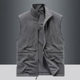 thumbnail image 6 of Rohuuque Men's Utility Fishing Vest Contoured Lightweight Jacket Stand Collar Pockets for Outdoor Sleeveless Activity Jacket Gray, 6 of 9