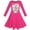 Deep Pink, variant on Girls Dress Owl Ice Cream Butterfly Sequin Everyday Dress 7