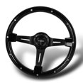 thumbnail image 6 of W-Power 14" Black Galaxy Classic Wood 6-Hole 3-Spoke Black Center Steering Wheel, 6 of 6