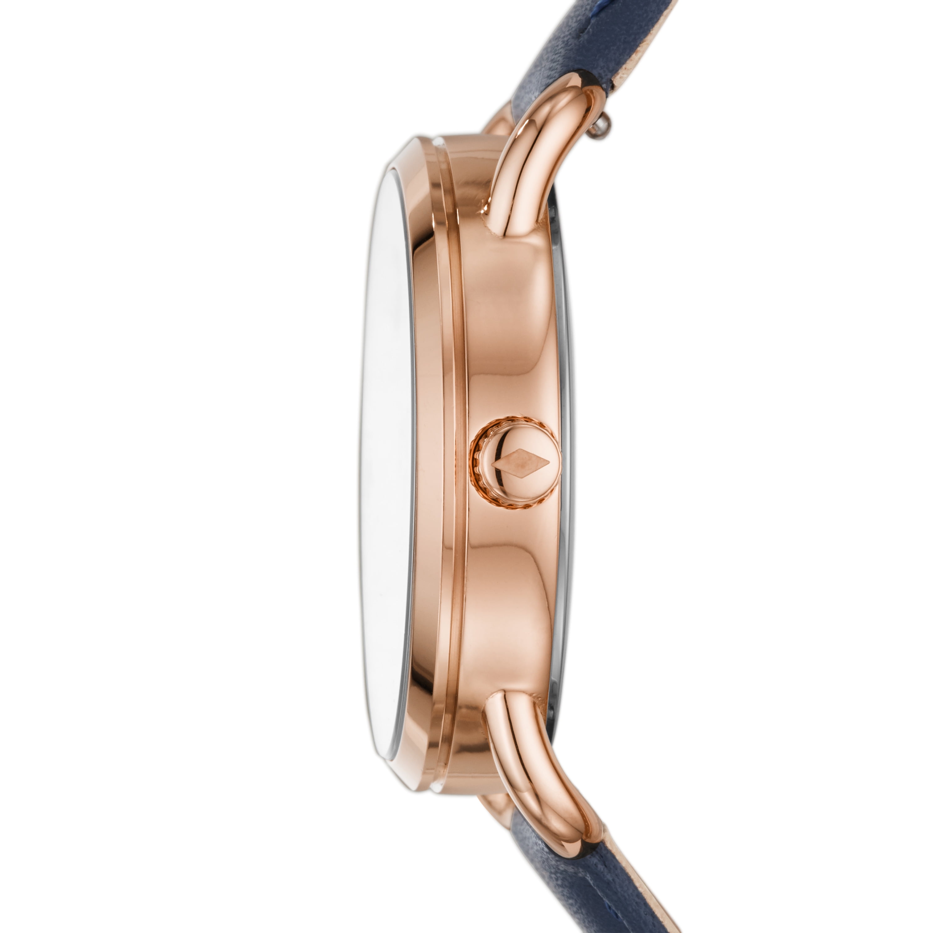 Fossil Ladies' Copeland Three-Hand Midnight Navy Leather Watch