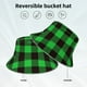 thumbnail image 2 of Balery Buffalo Plaid Green Black Sombreros para el sol para hombre y mujer, sombrero de pescador con UPF 50+, 2 of 6