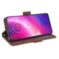thumbnail image 5 of Case for Motorola MOTO One Hyper Cover Adjustable Detachable Card Holder Magnetic closure Leather Wallet Case - Brown, 5 of 5