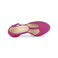 thumbnail image 4 of BLISSFUL STEP Chaussures pour Femmes Bout Rond Talon Aiguille Sandales à Bride en T Rose Vif 8, 4 of 7