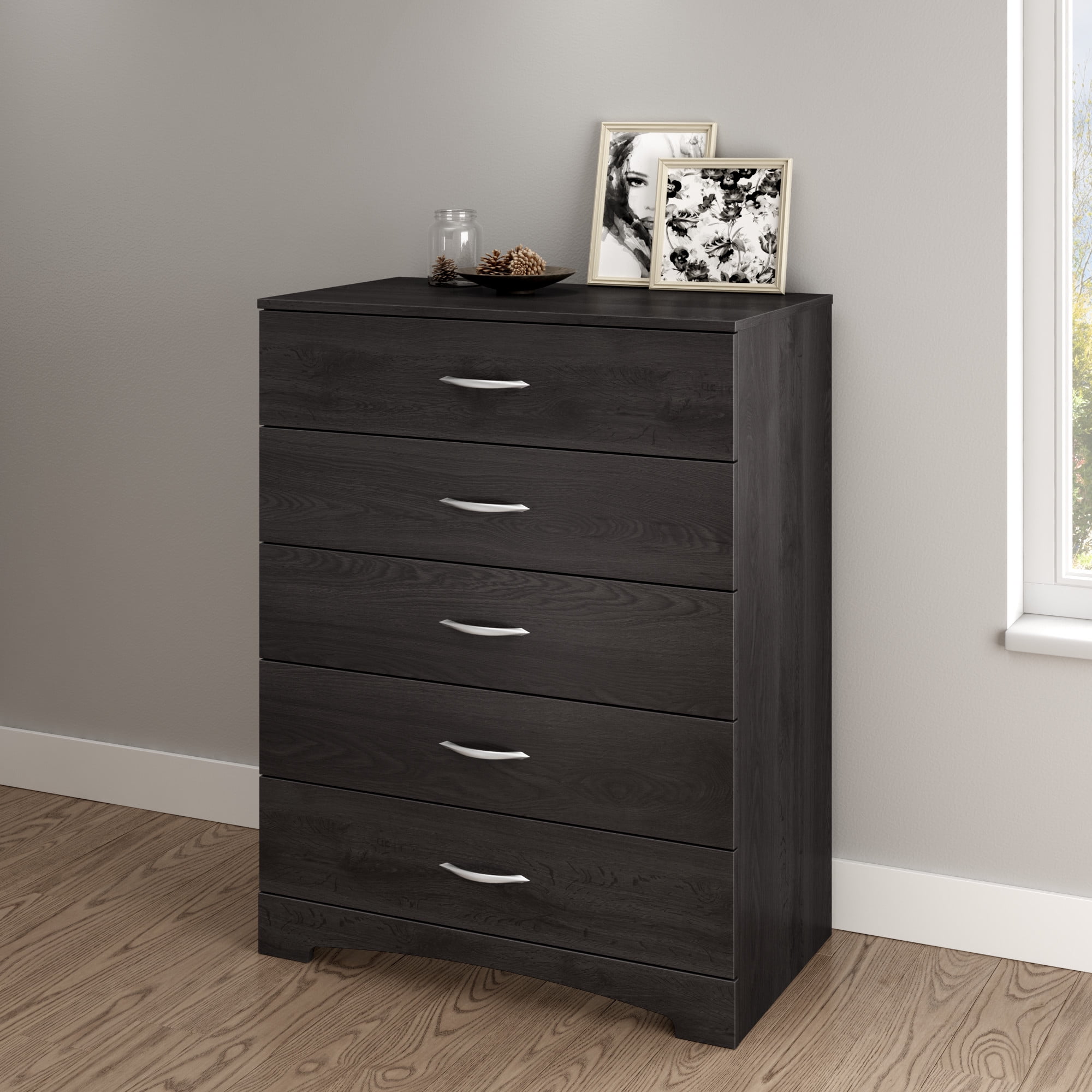 South Shore Step One 5-Drawer Chest for Adult, in Gray Oak