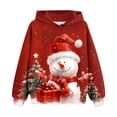 thumbnail image 2 of MKOSPLRT Christmas Sweatshirt Kids Xmas Hoodies Long Sleeve Oversized Pullover Funny Snowman Graphic Sweat Shirts 4-14 Years, 2 of 3