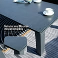 thumbnail image 6 of 5-Piece Patio Furniture Set Outdoor Metal Conversation Set with Cushions, Black, 6 of 10