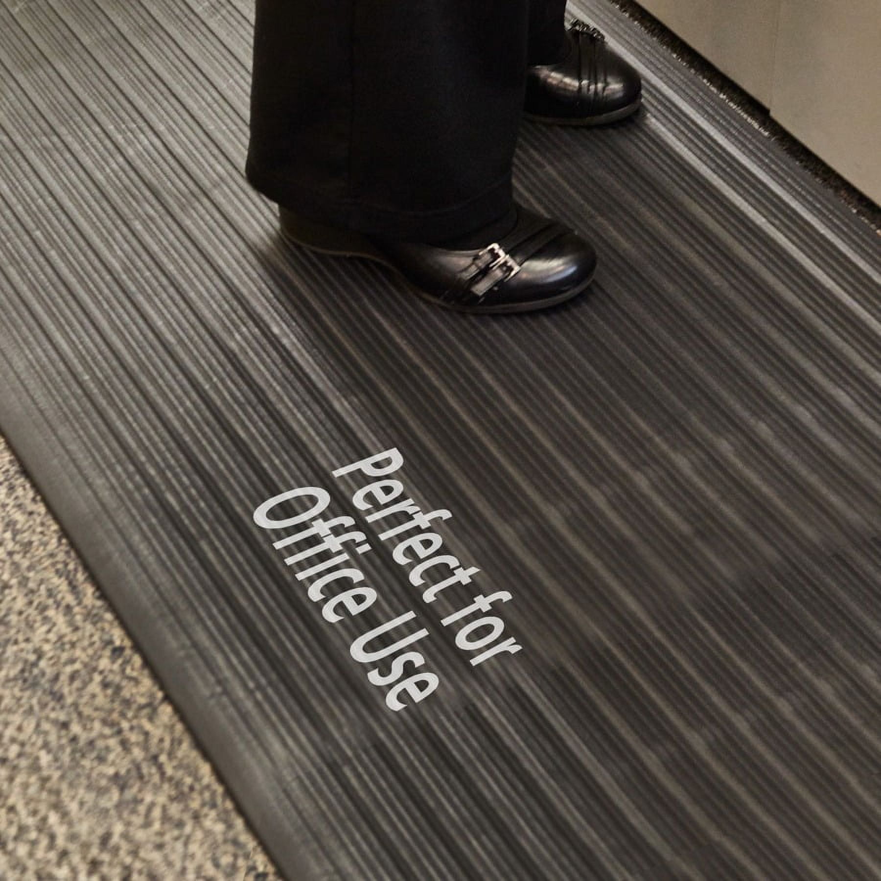 Genuine Joe Air Step Anti-fatigue Mat - Warehouse - 12 Ft Length X 36" Width X 0.38" Thickness - Vinyl, Vinyl Foam - Black