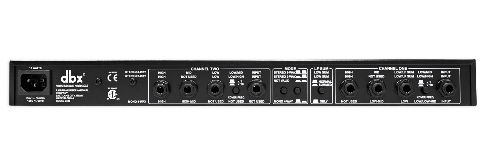 DBX 234S Stereo 2/3 Way/Mono 4-Way Crossover+Samson