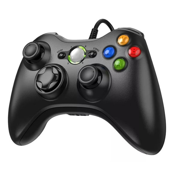 Controlador Gamer Alambrico SZC para Xbox 360 Y PC Negro