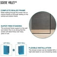 thumbnail image 3 of Serene Valley 34 x 72 Inch Tempered Glass Stand Alone Shower Screen, Black, 3 of 7