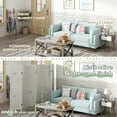 thumbnail image 4 of Jaxpety 67" Tall 6 Panel Room Divider Folding Louver Privacy Screen Partial Partition, Aged White, 4 of 16