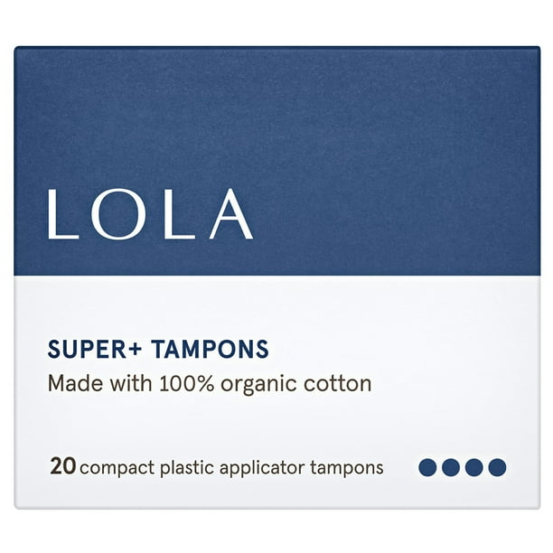 LOLA Super Plus Tampons, Organic Cotton, Compact Plastic Applicator