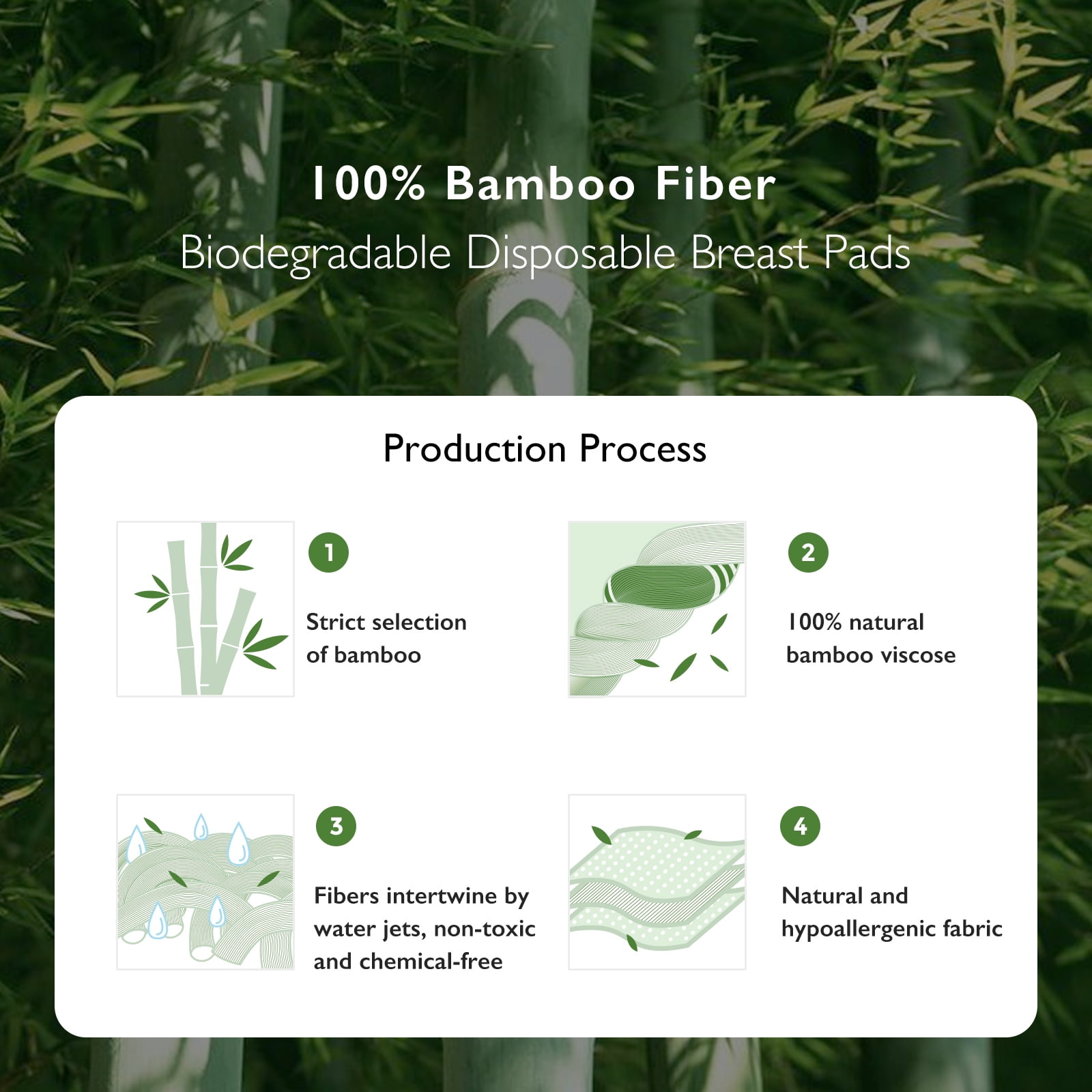 Momcozy Bamboo Fiber Disposable Nursing Pads - White, 120