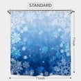 thumbnail image 2 of Blue Snowflake Snow Bathroom Shower Curtain 71W by 71H Inch Winter Christmas Xmas Holiday New Year Ombre Polyester Fabric 12 Plastic Hooks Waterproof Decor, 2 of 6
