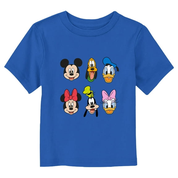 Toddler's Mickey & Friends Character Lineup  Graphic Tee Royal Blue 2T